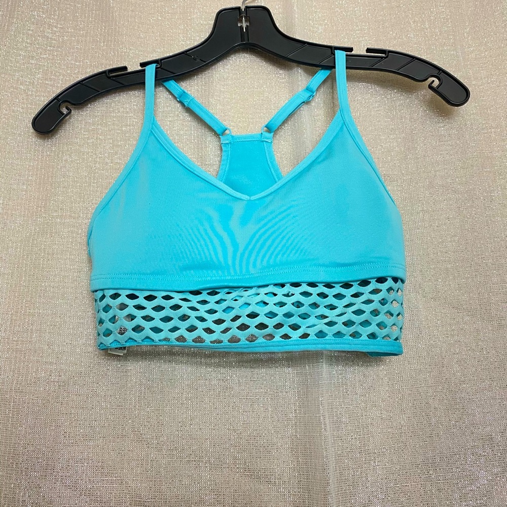 Pink sports bra